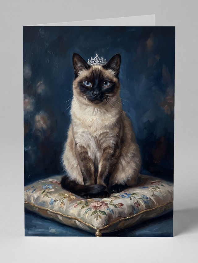 Crowned & Unbothered greeting card
