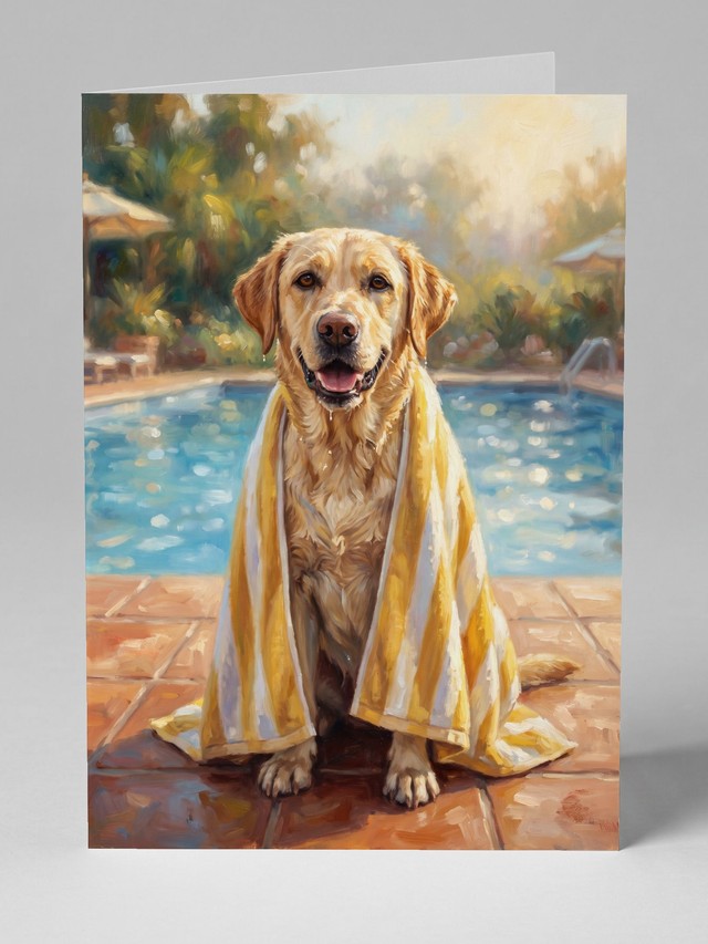 Poolside greeting card