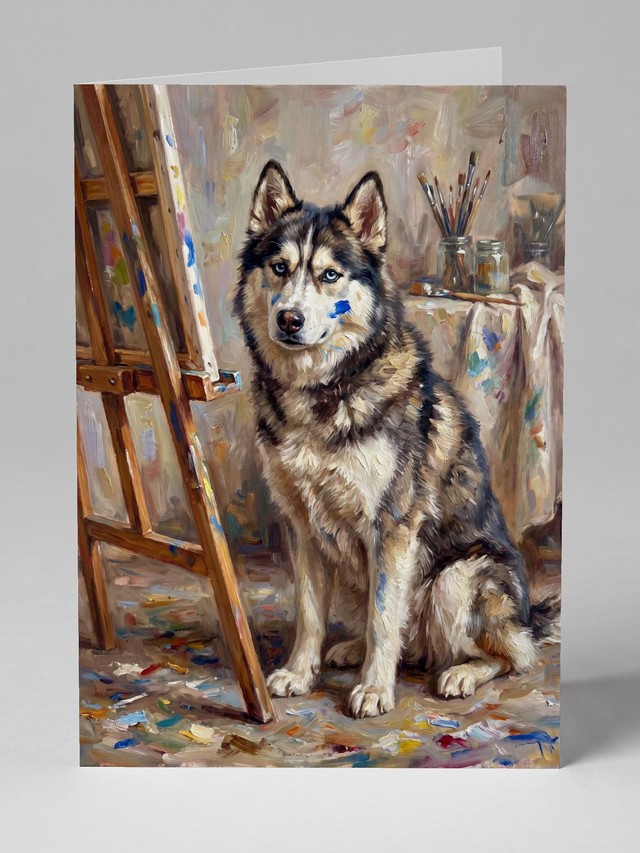 The Artist greeting card