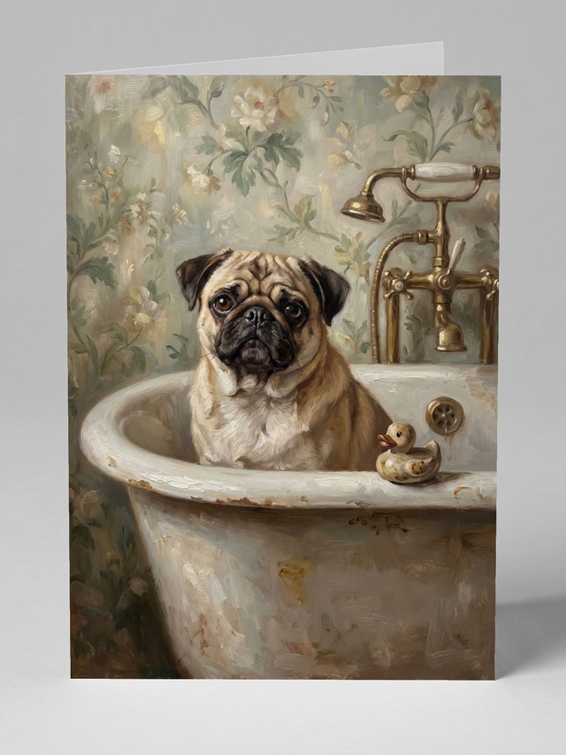 Porcelain greeting card