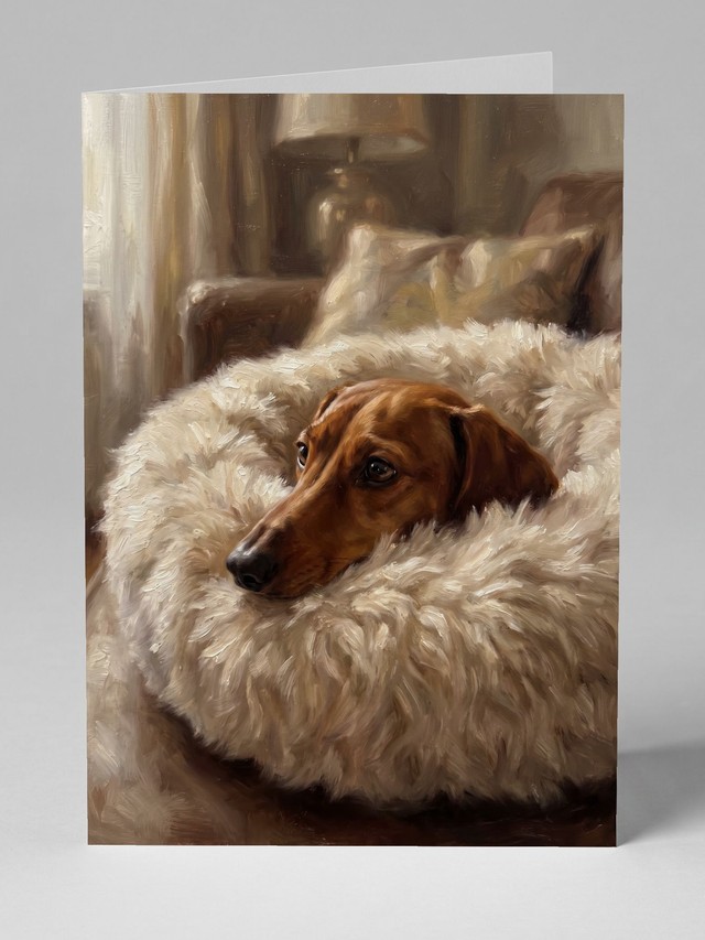 Burrowed greeting card