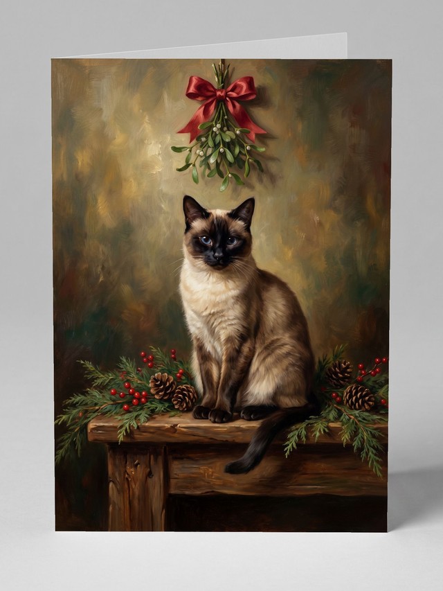 Mistletoe Mantle greeting card