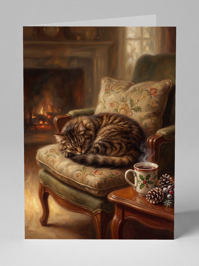 Warm Wishes by the Hearth greeting card