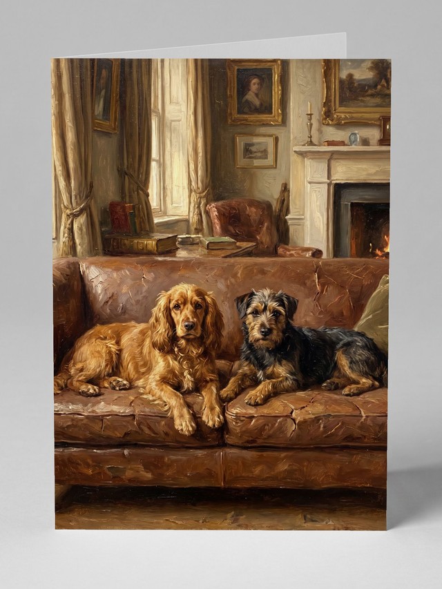 Two on the Sofa greeting card