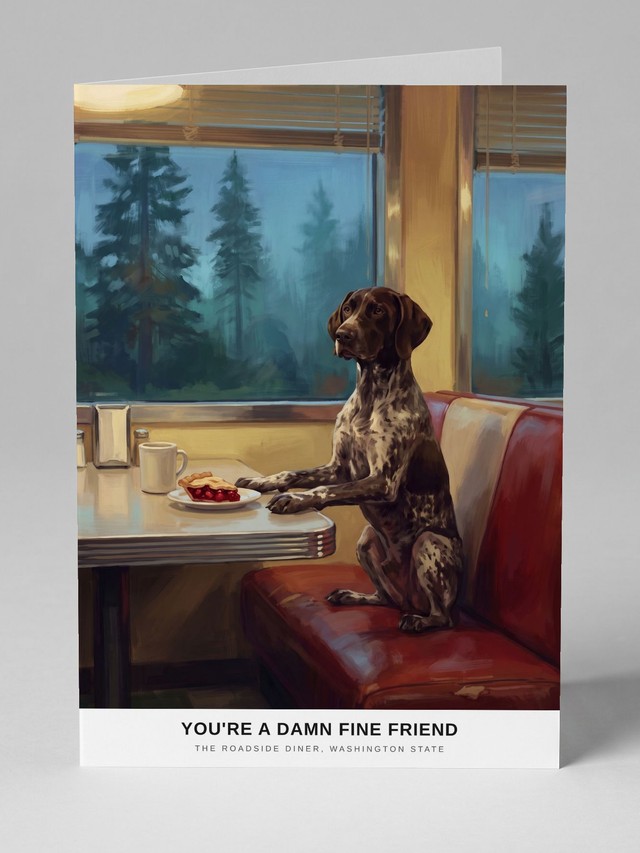 The Roadside Diner greeting card