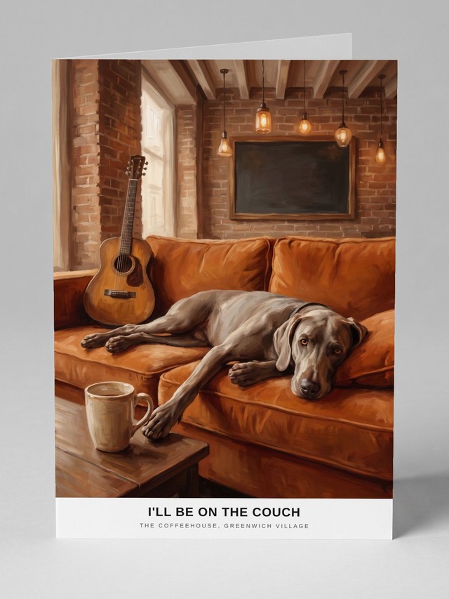 The Orange Couch greeting card
