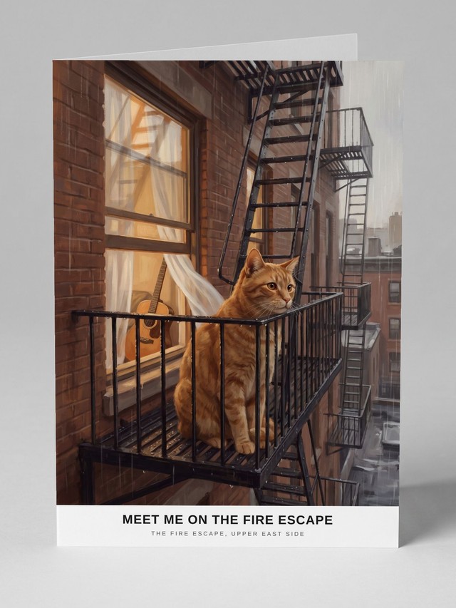 The Fire Escape greeting card