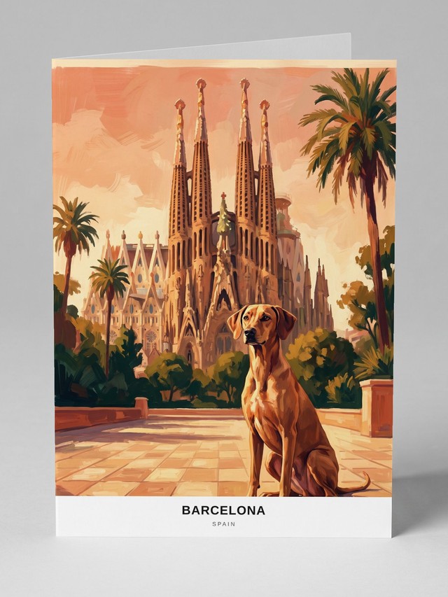 Barcelona greeting card