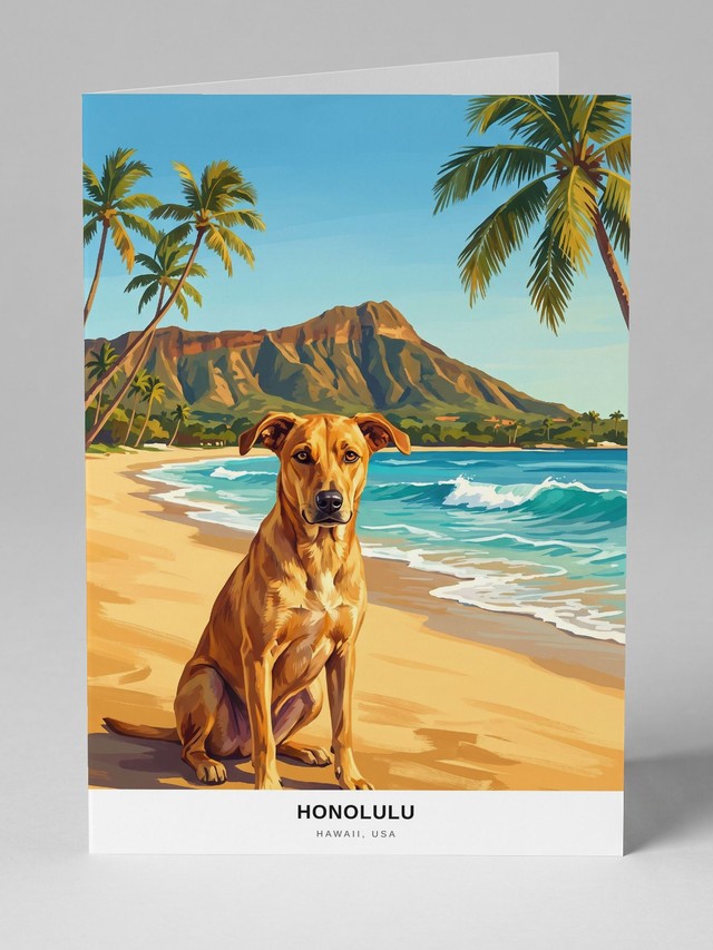 Honolulu greeting card
