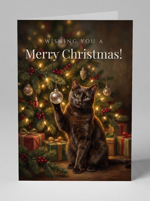 Reaching for the Ornament greeting card