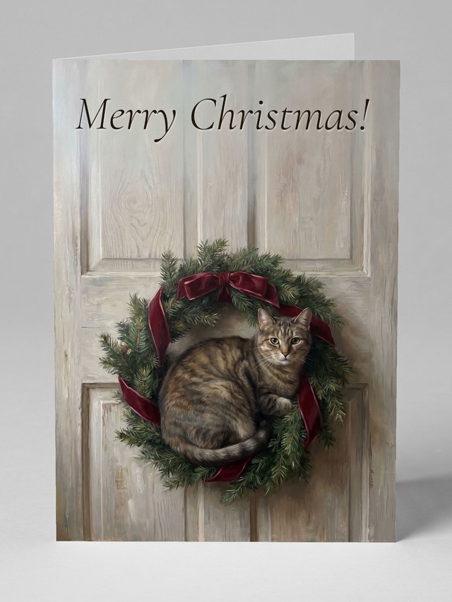 Curled in the Wreath greeting card