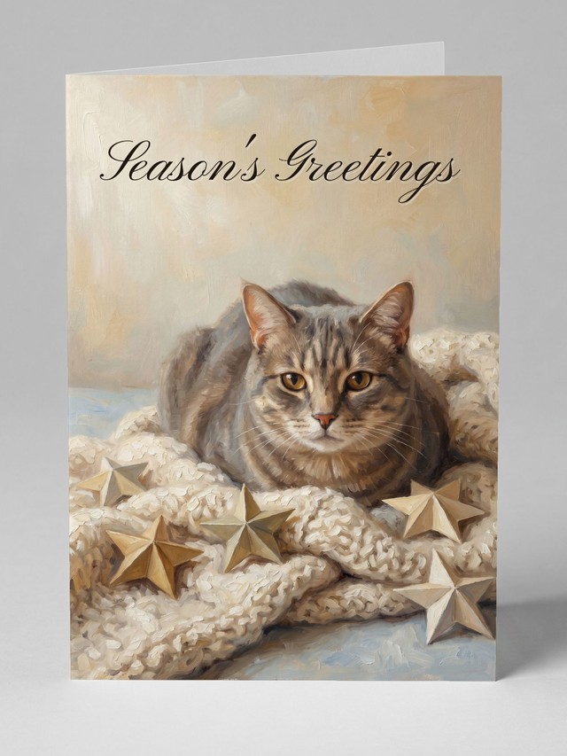 Folded Paper Stars greeting card