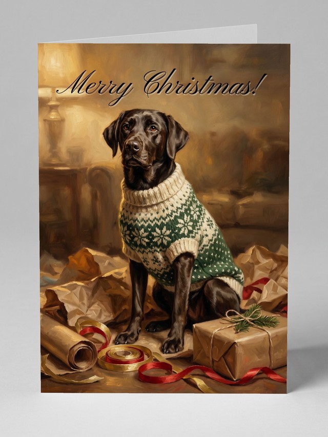 Ribbons and Kraft Paper greeting card