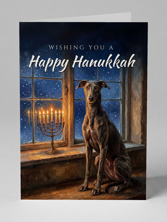 Candlelight at the Window greeting card