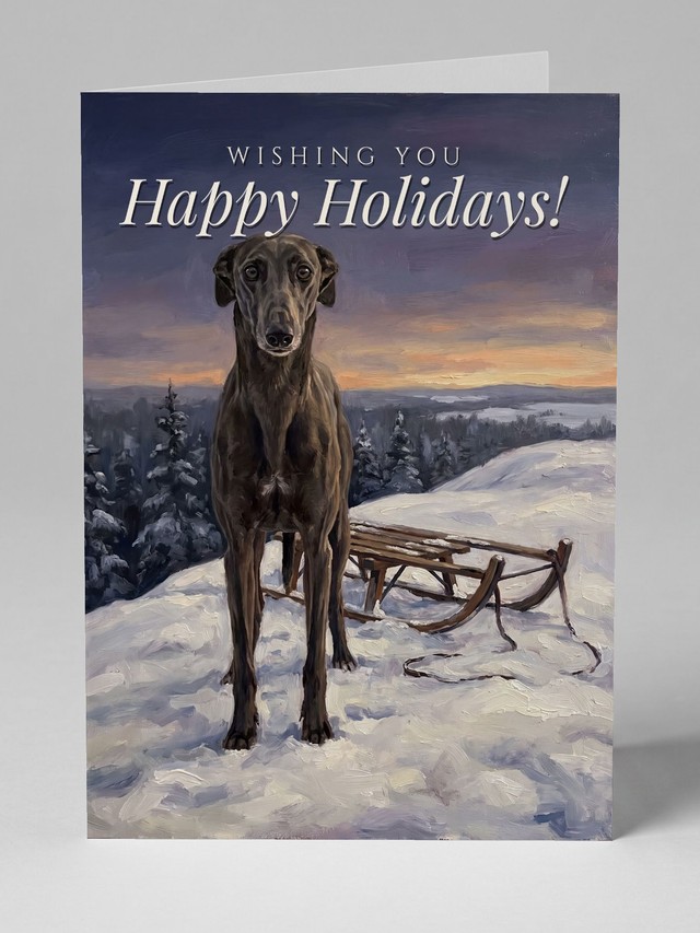 The Old Sled Hill greeting card