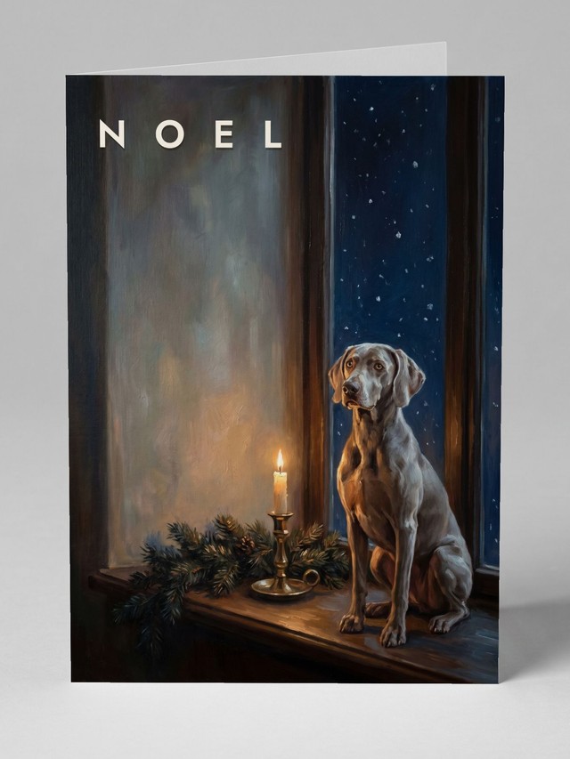 Candlelit Window greeting card