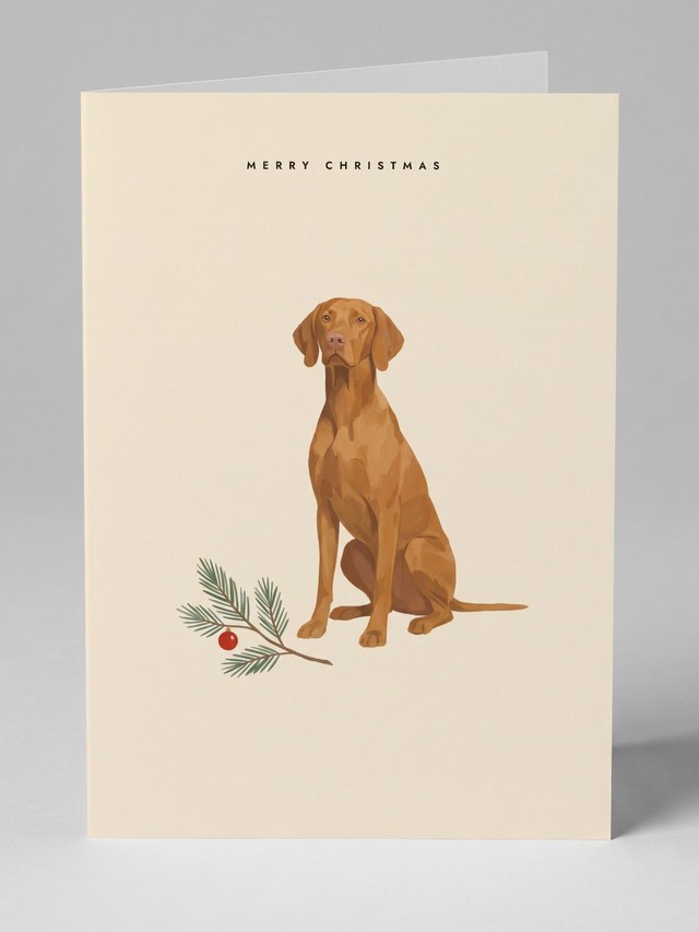 Cream Field Christmas greeting card
