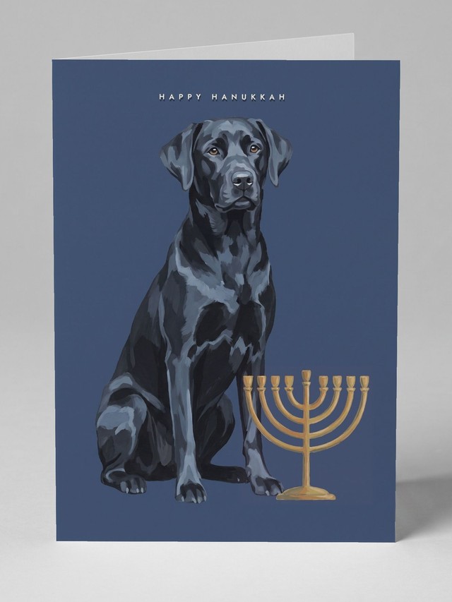 Menorah Silhouette greeting card