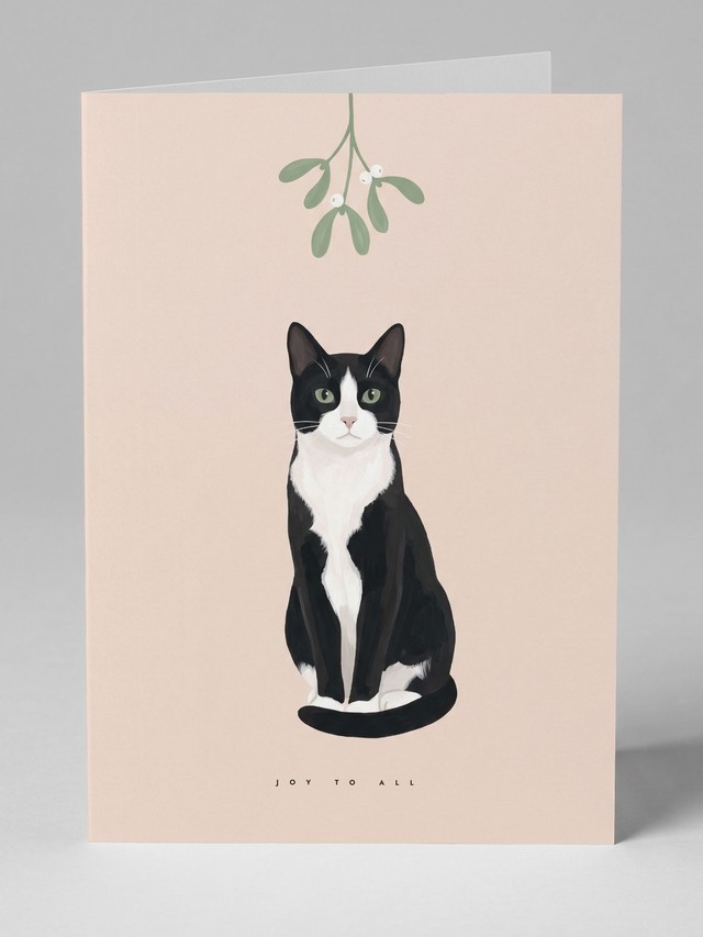 Mistletoe Blush greeting card