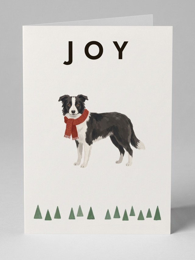 Scarf and Trees greeting card